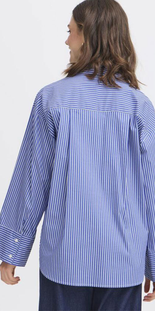Fransa Striped Button Up Shirt