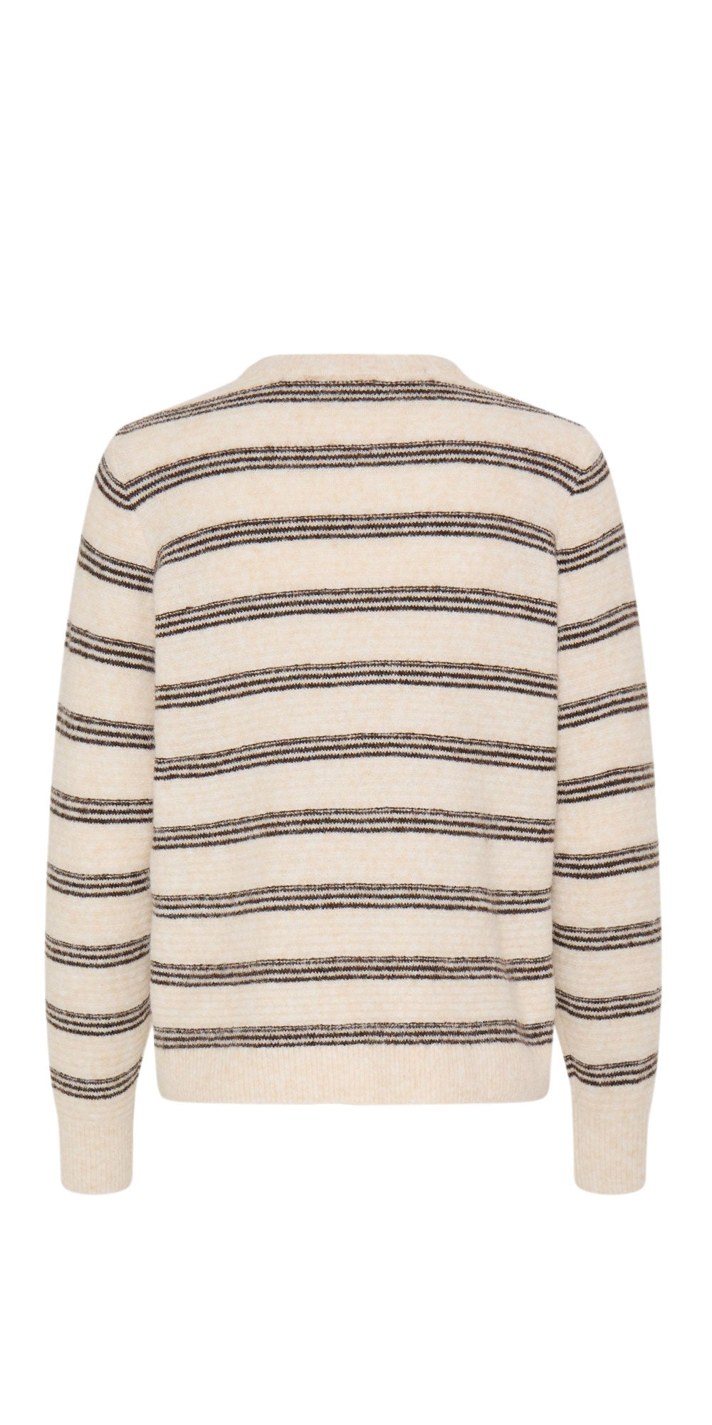 Fransa Striped Crew Neck Sweater