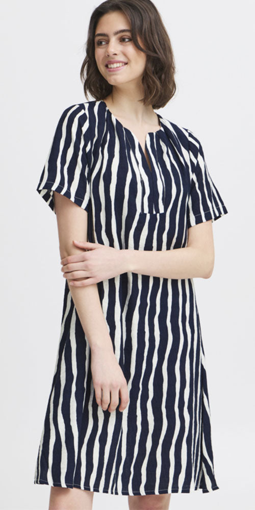 Fransa Striped Tunic Dress
