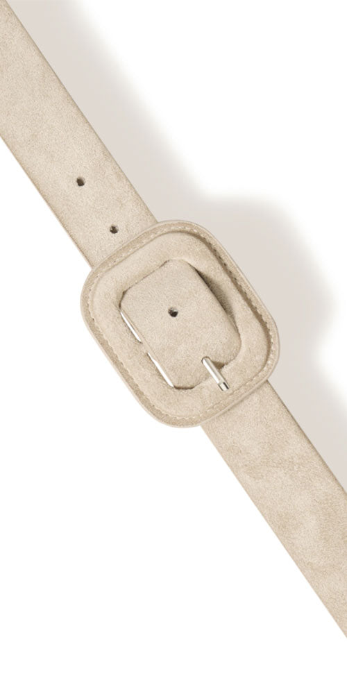 Fransa Faux Suede Belt, taupe