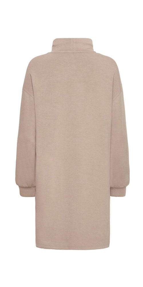 Fransa Jersey Sweatshirt Dress, taupe