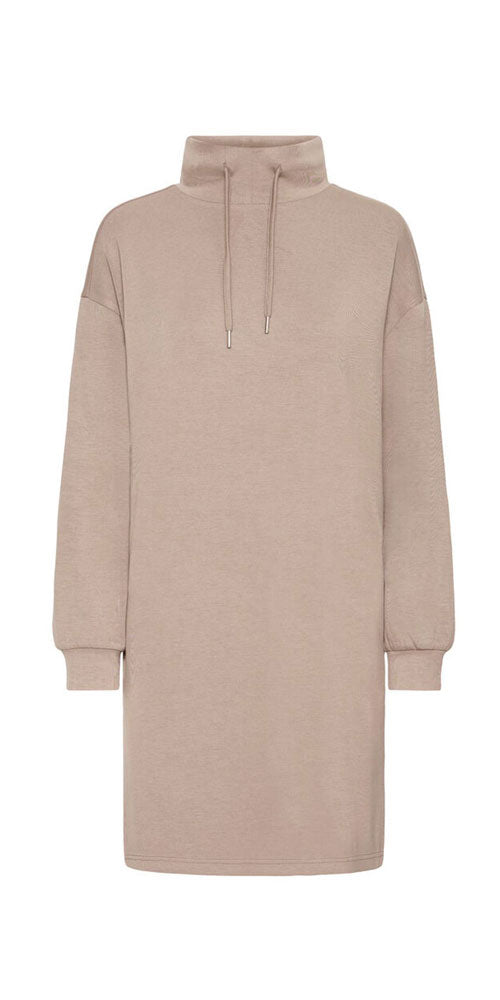 Fransa Jersey Sweatshirt Dress, taupe