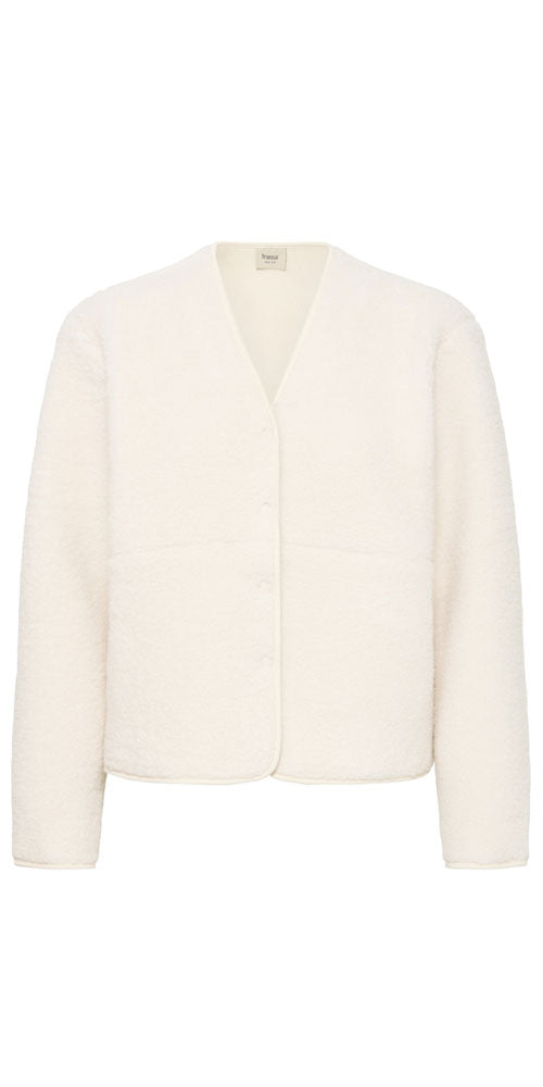 Fransa Teddy Jacket, off-white