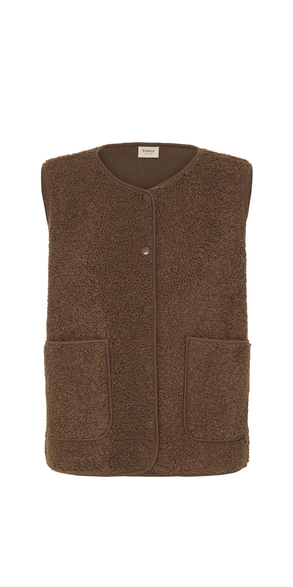 Fransa Teddy Vest, cocoa
