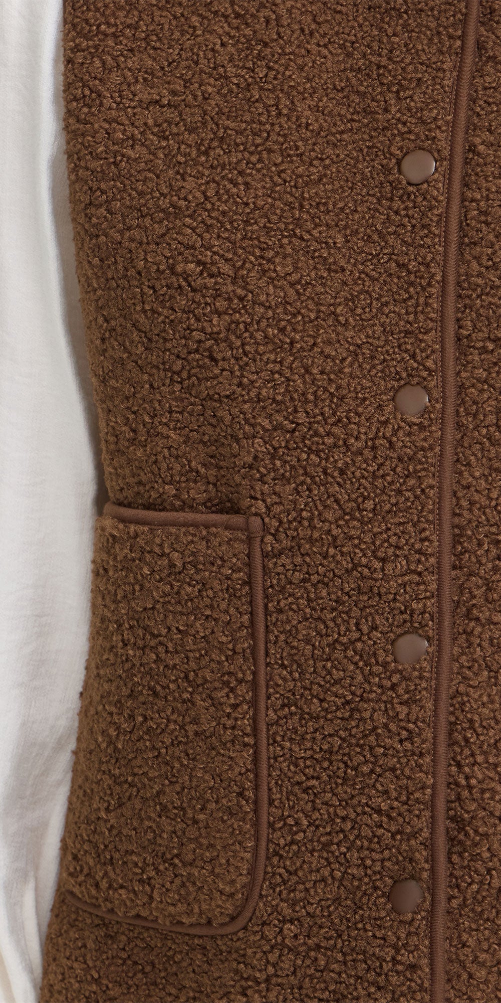 Fransa Teddy Vest, cocoa