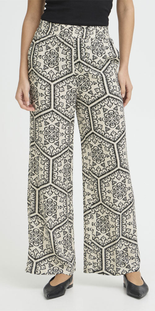 Fransa Tile Print Pants