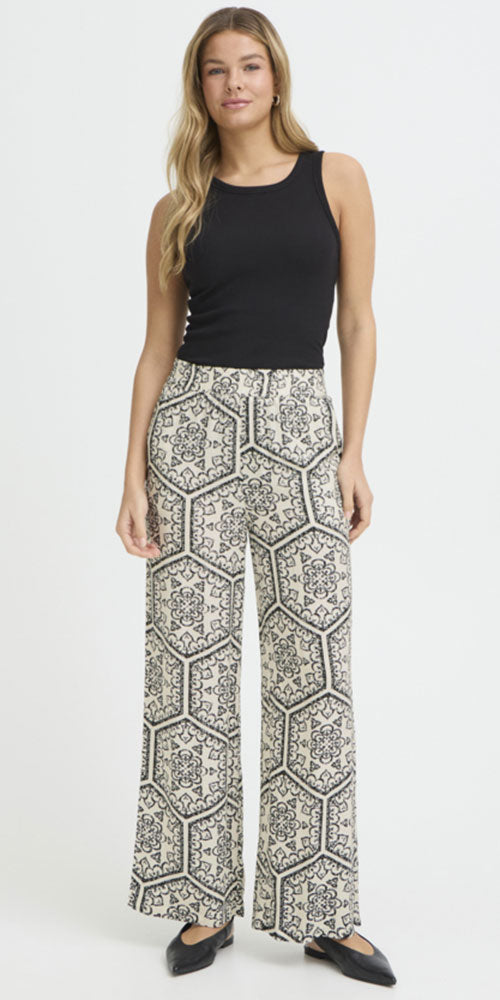 Fransa Tile Print Pants