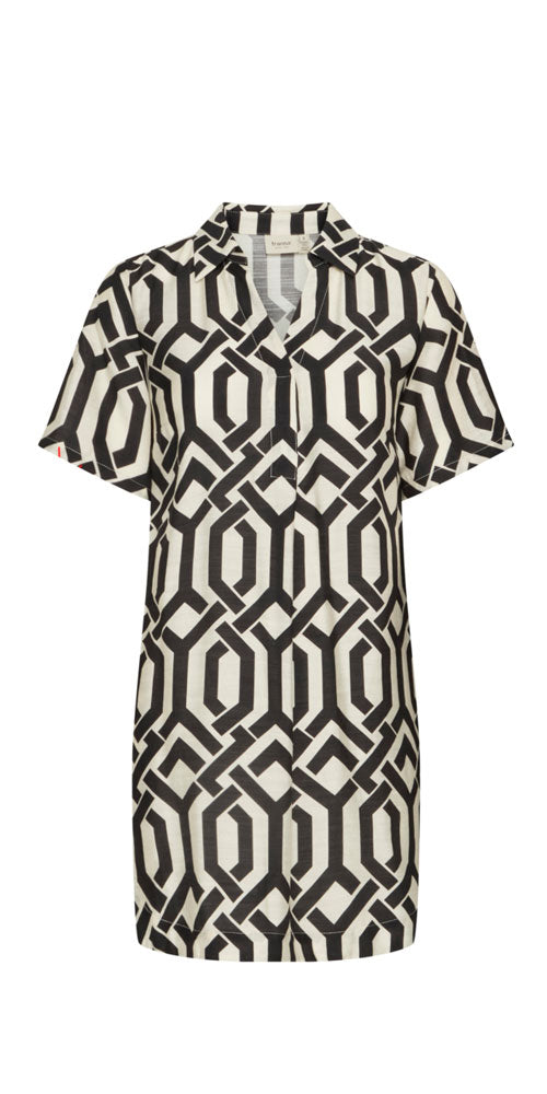 Fransa Trellis Print Tunic