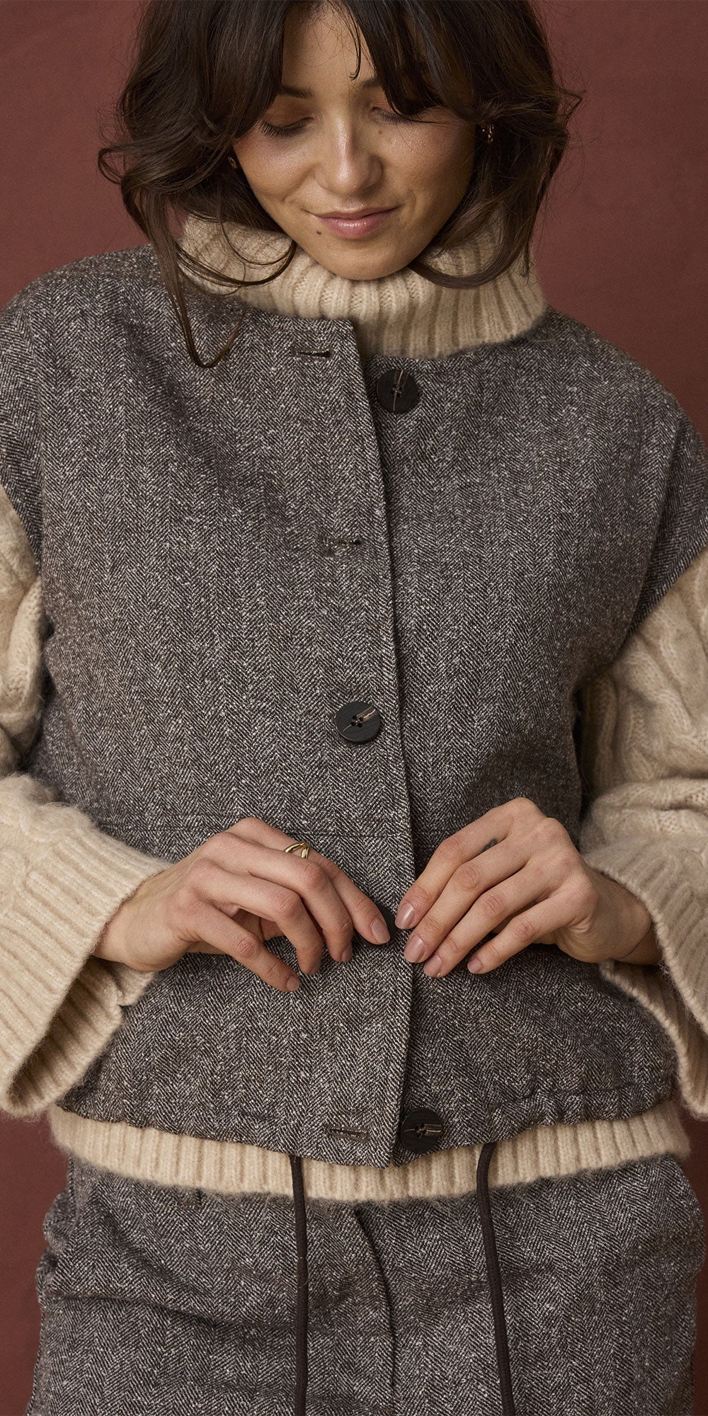 Fransa Tweed Vest