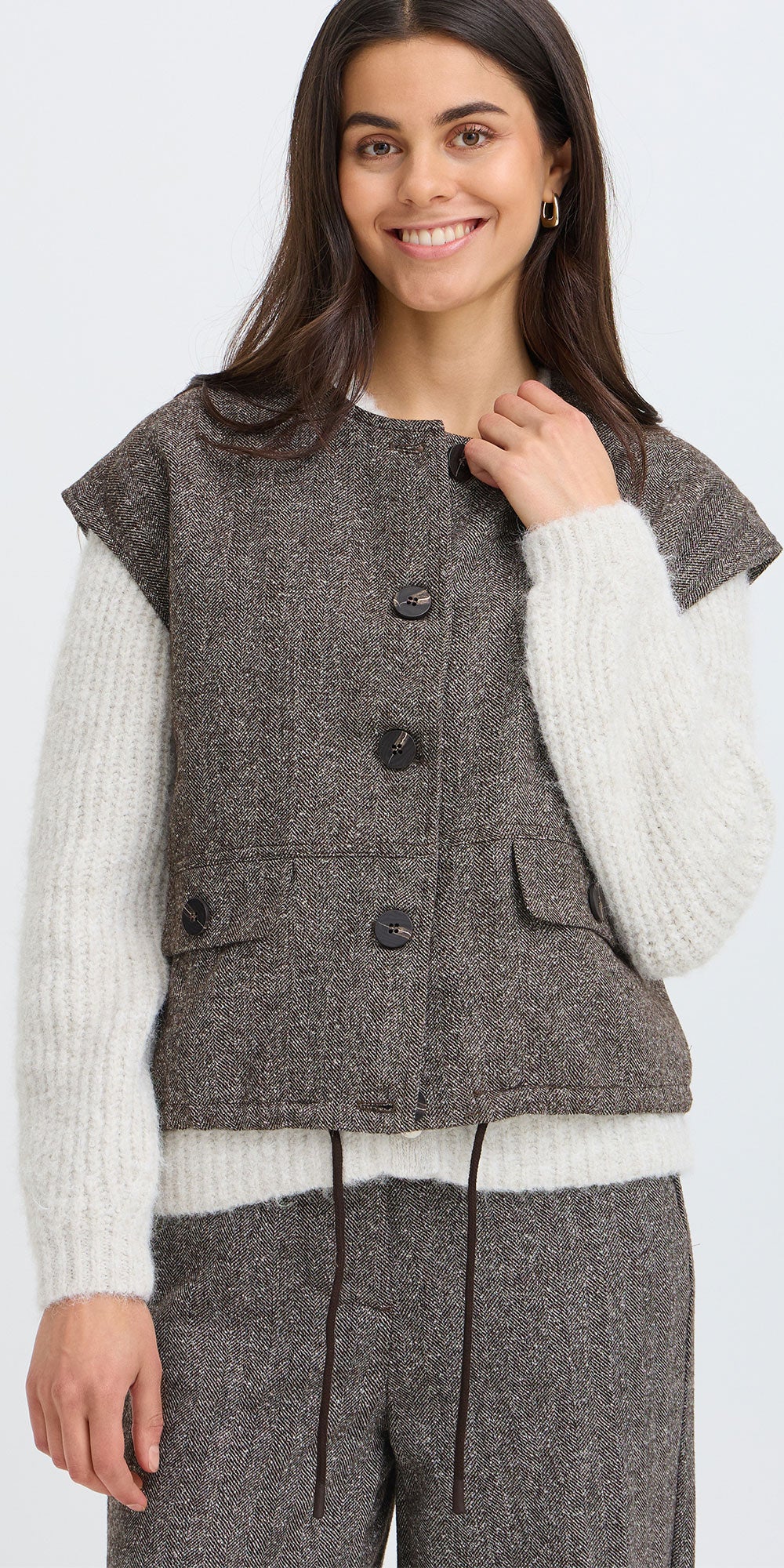 Fransa Tweed Vest