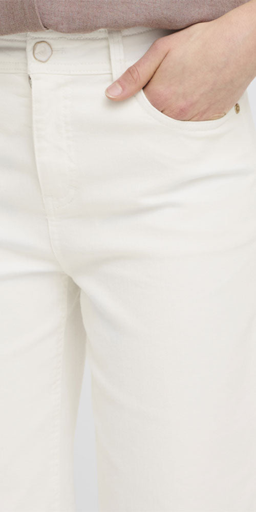 Fransa Wide Leg Jeans, white