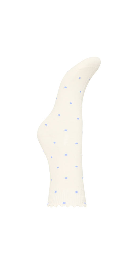 Fransa Flower & Dot Socks, blue