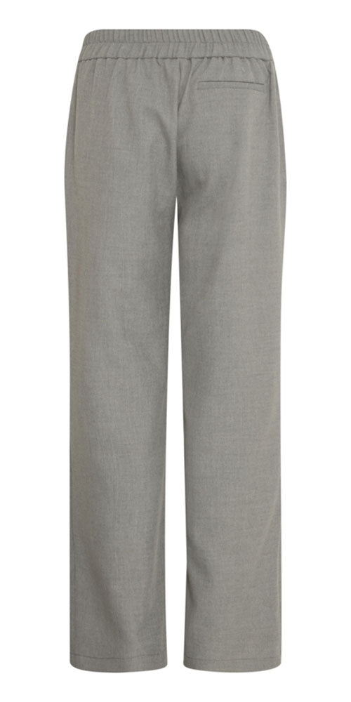 Fransa Pleat Front Straight Trousers, heathered grey