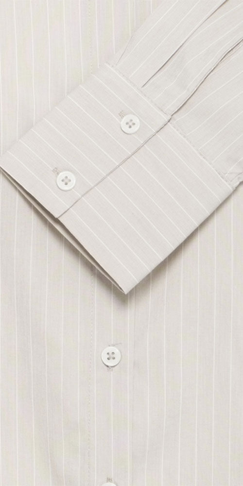 Fransa Pinstriped Button Up Shirt, light tan