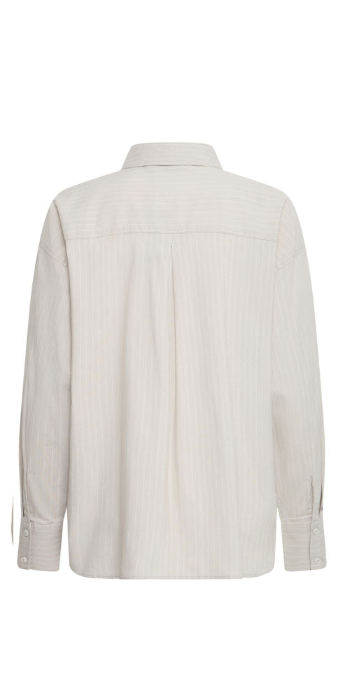 Fransa Pinstriped Button Up Shirt, light tan