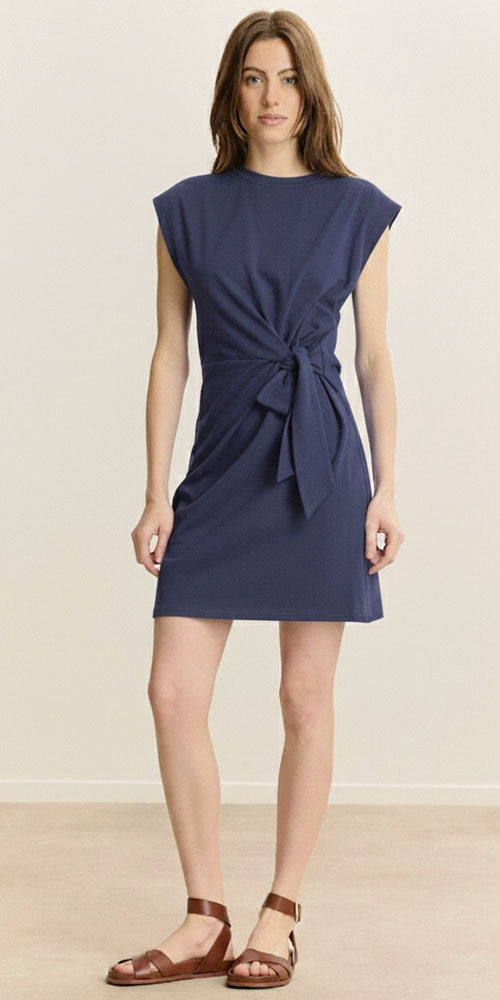 Garance Paris Wrap T-shirt Dress, navy