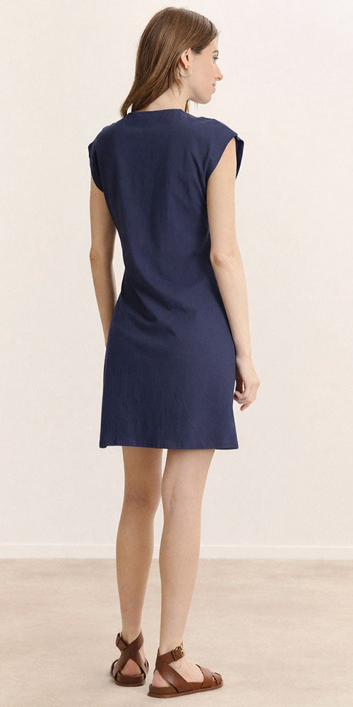 Garance Paris Wrap T-shirt Dress, navy