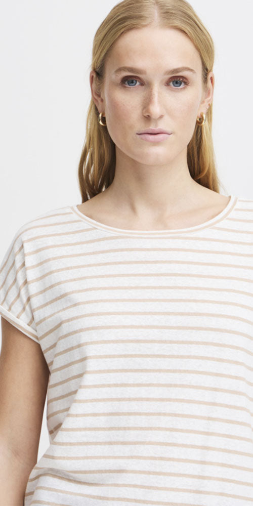 Ichi Lightweight Striped Tee