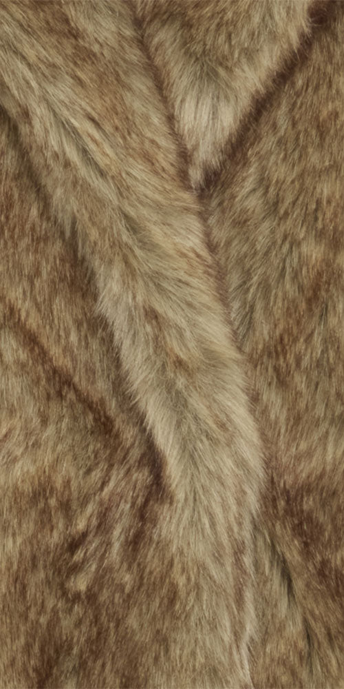 Ichi Faux Fur Jacket, caramel