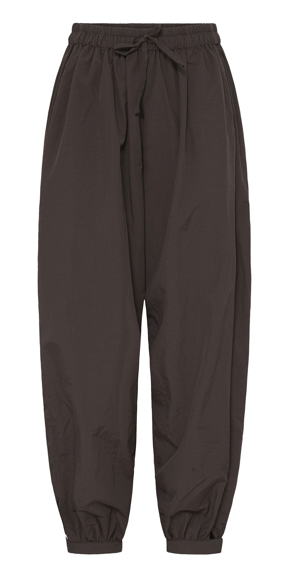 Ichi Gathered Balloon Pants, chocolate brown