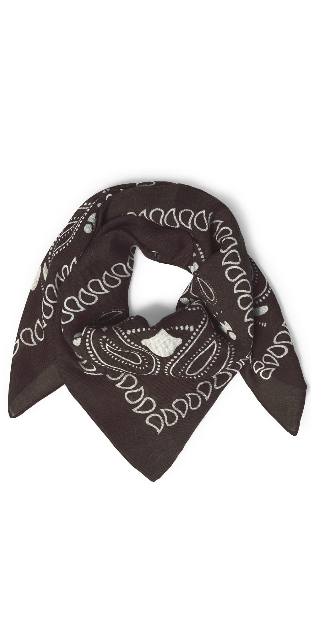 Ichi Large Bandana Scarf, brown