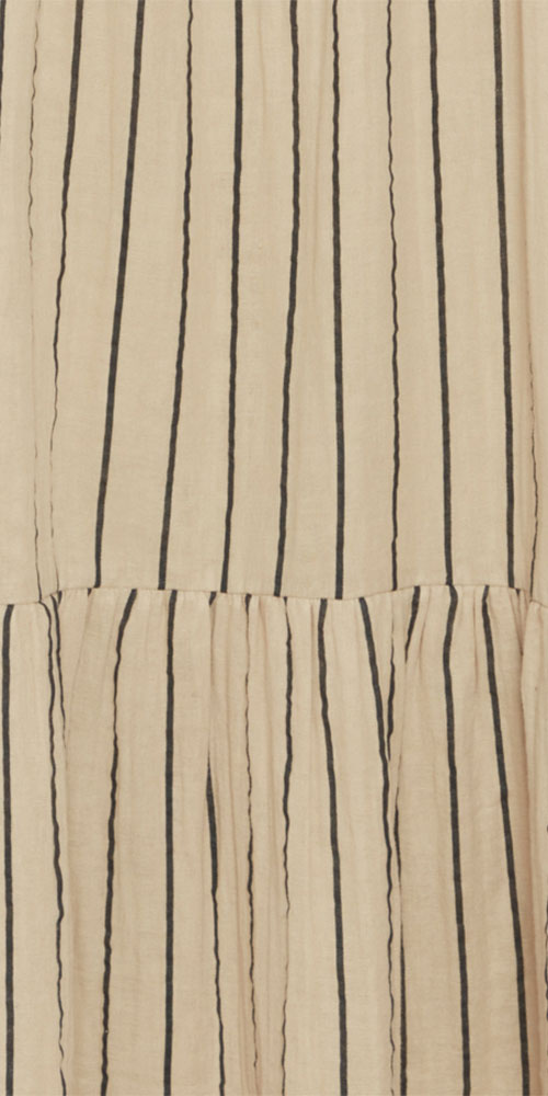Ichi Beachy Dress, maxi striped