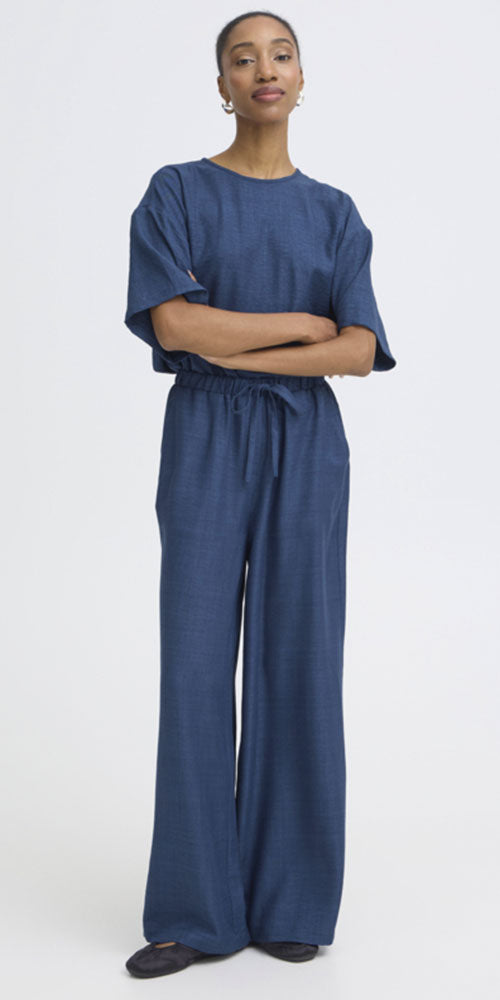 Ichi Breezy Pants, navy