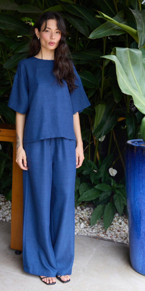 Ichi Breezy Top, navy