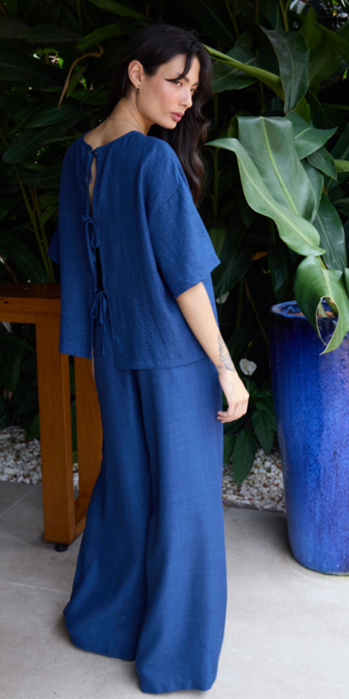 Ichi Breezy Top, navy