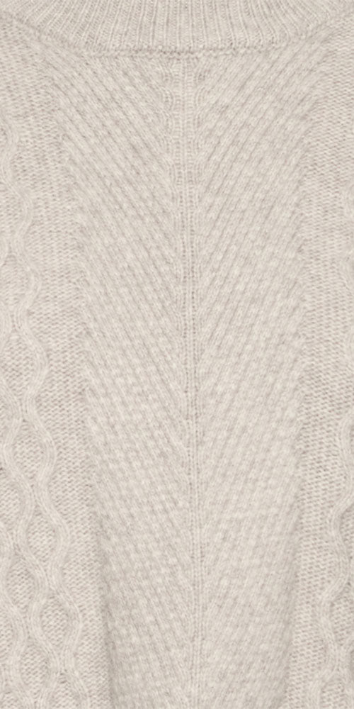 Ichi Cableknit Sweater, oatmeal