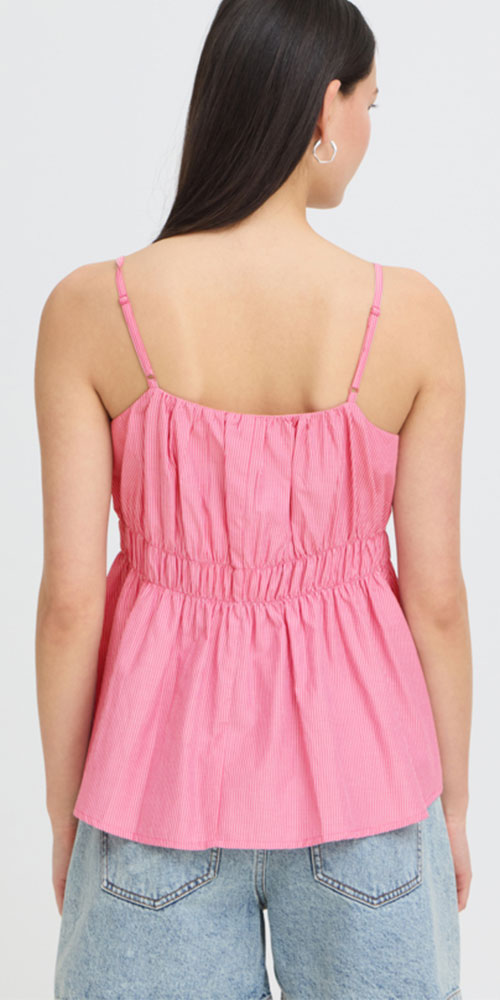 Ichi Seersucker Cami Blouse