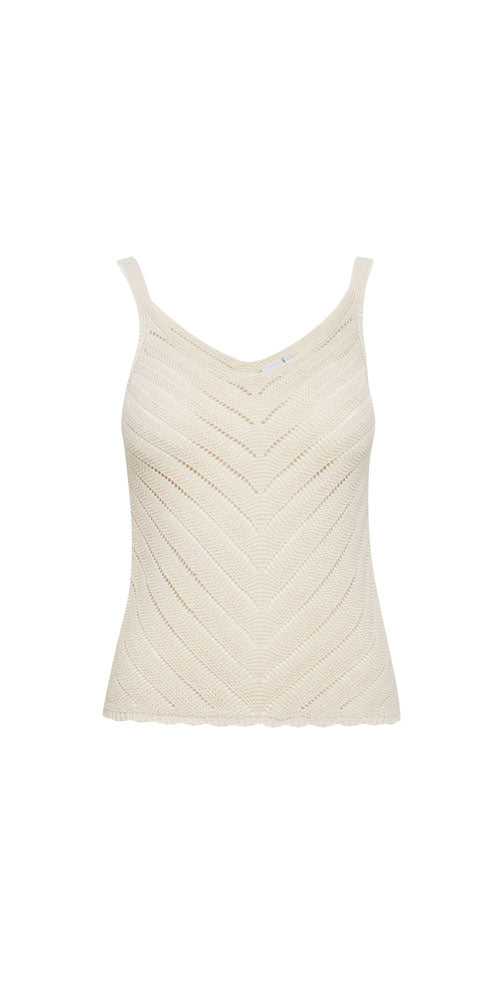 Ichi Chevron Knit Tank Top