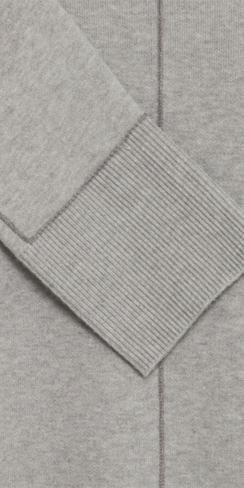 Ichi Smooth Knit Crew Neck Pullover, grey