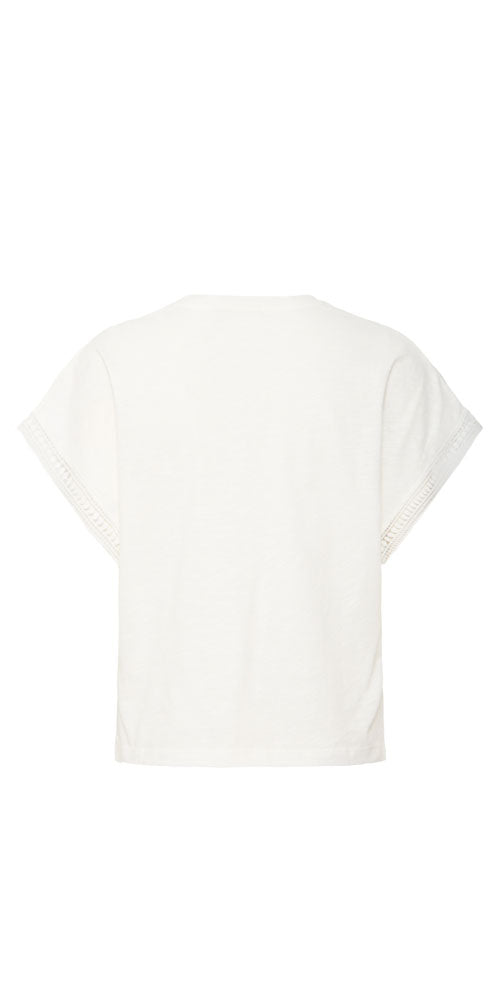Ichi Crochet Trim V Tee