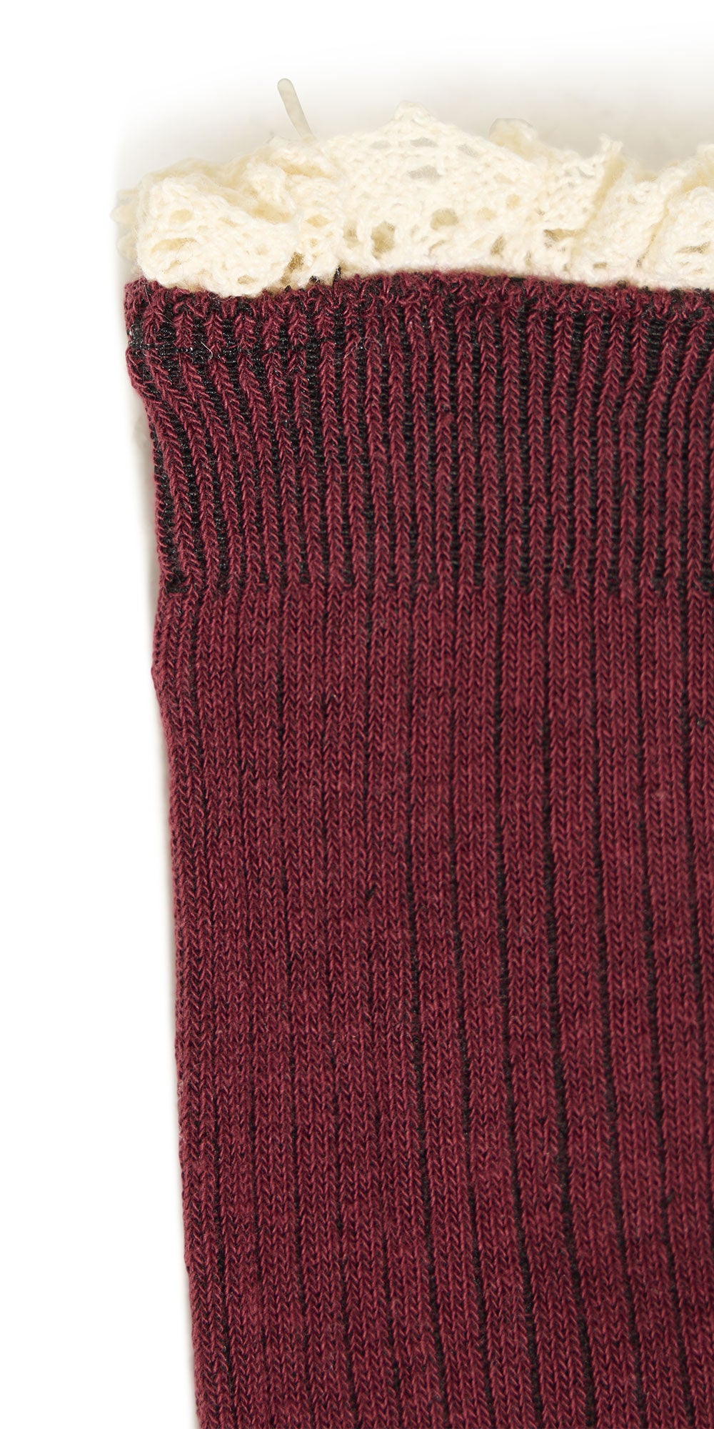 Ichi Crochet Trim Ruffle Socks, magenta