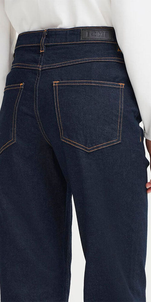 Ichi Cropped Slim Jeans, dark indigo