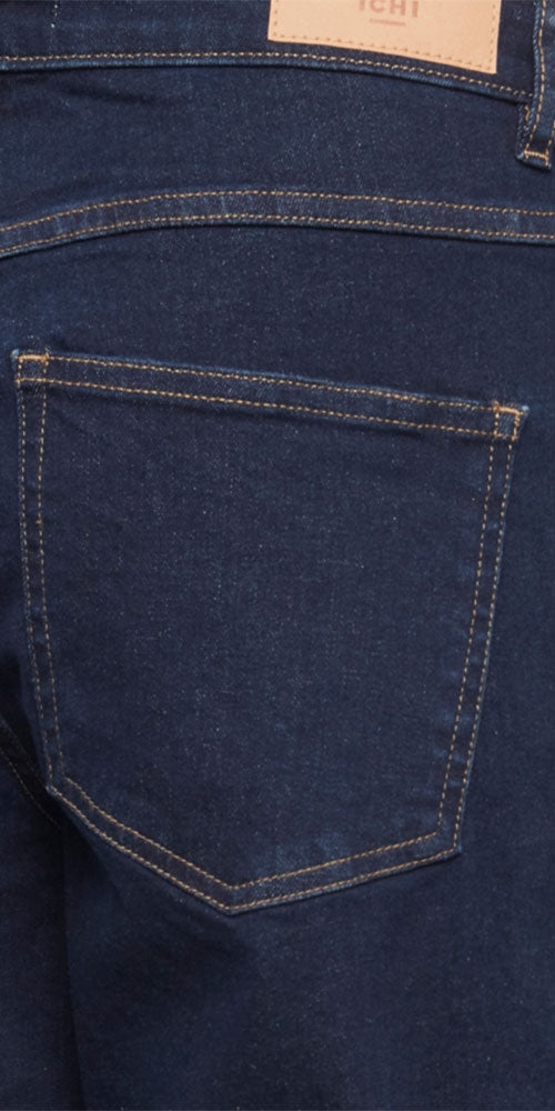 Ichi Cropped Slim Jeans, dark indigo