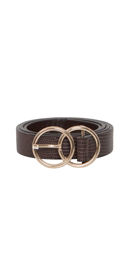 Ichi Double Ring Belt, brown