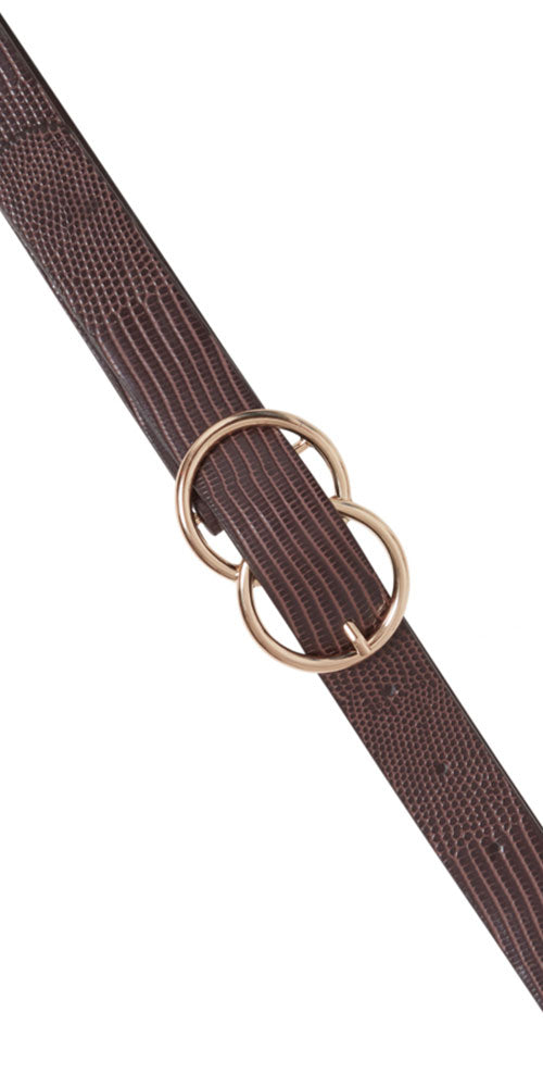 Ichi Double Ring Belt, brown