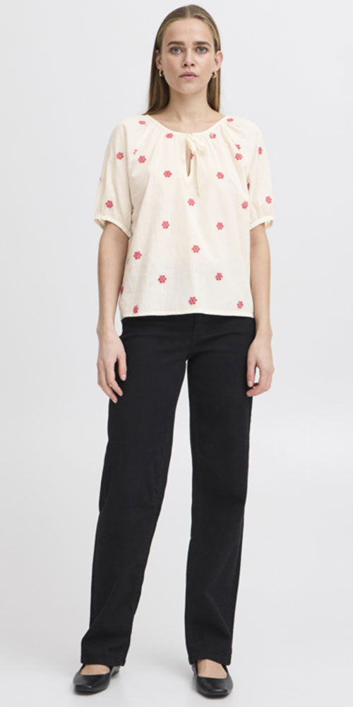 Ichi Embroidered Top