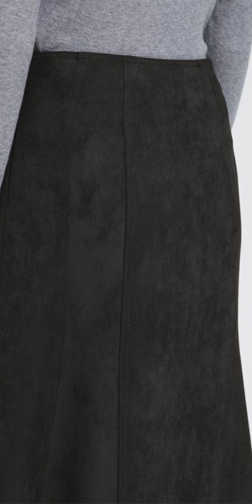 Ichi Faux Suede Tulip Skirt