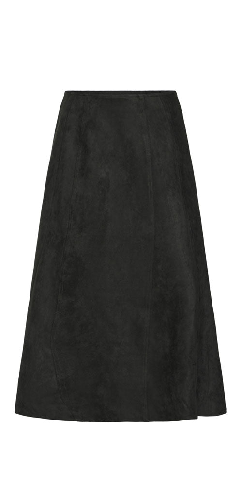 Ichi Faux Suede Tulip Skirt