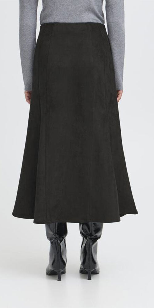 Ichi Faux Suede Tulip Skirt