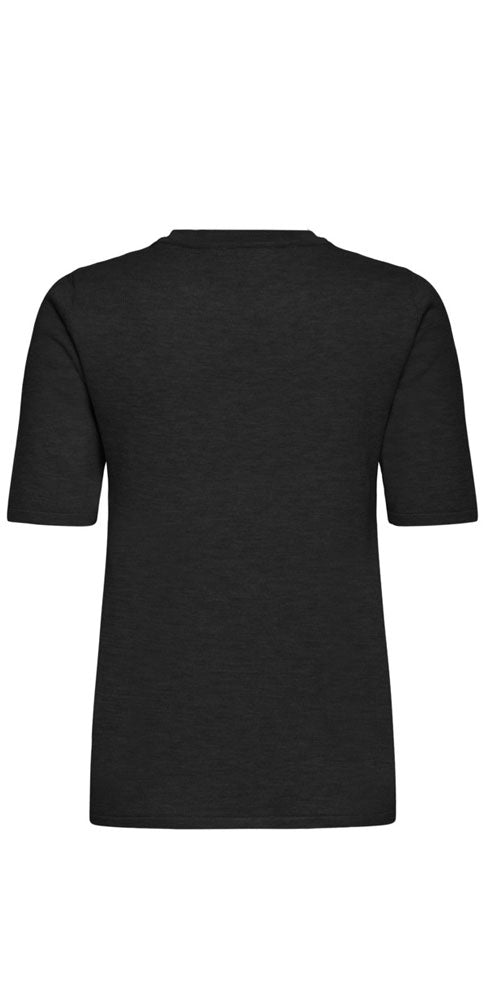 Ichi Fine Knit Sweater Tee, black