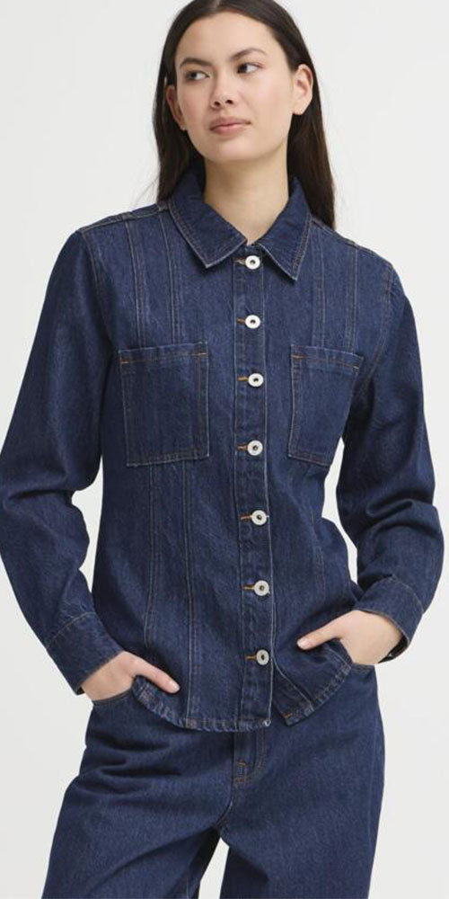 Ichi Fitted Denim Shacket