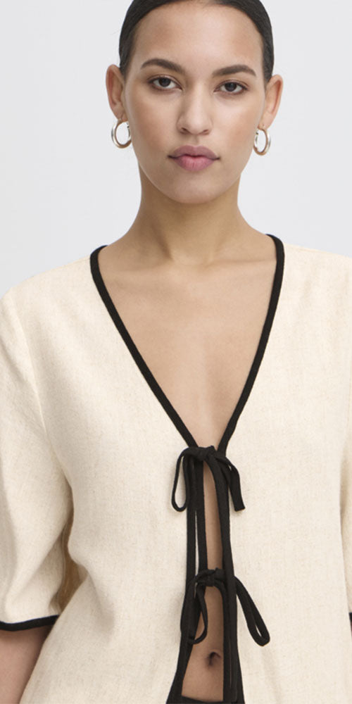 Ichi Front Tie Cardy/Jacket