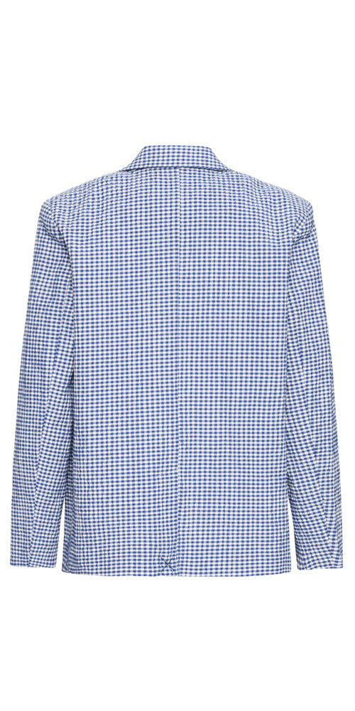 Ichi Gingham Seersucker Blazer