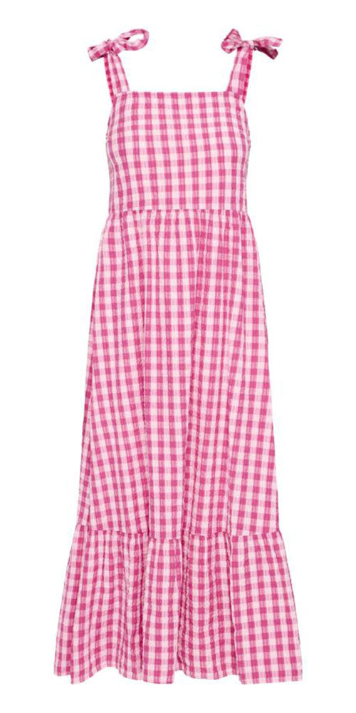 Ichi Gingham Seersucker Dress