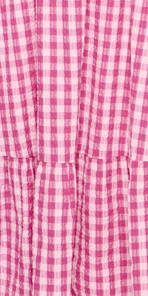 Ichi Gingham Seersucker Dress