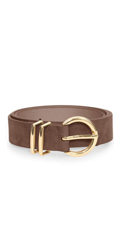 Ichi Gold Ring Belt, brown